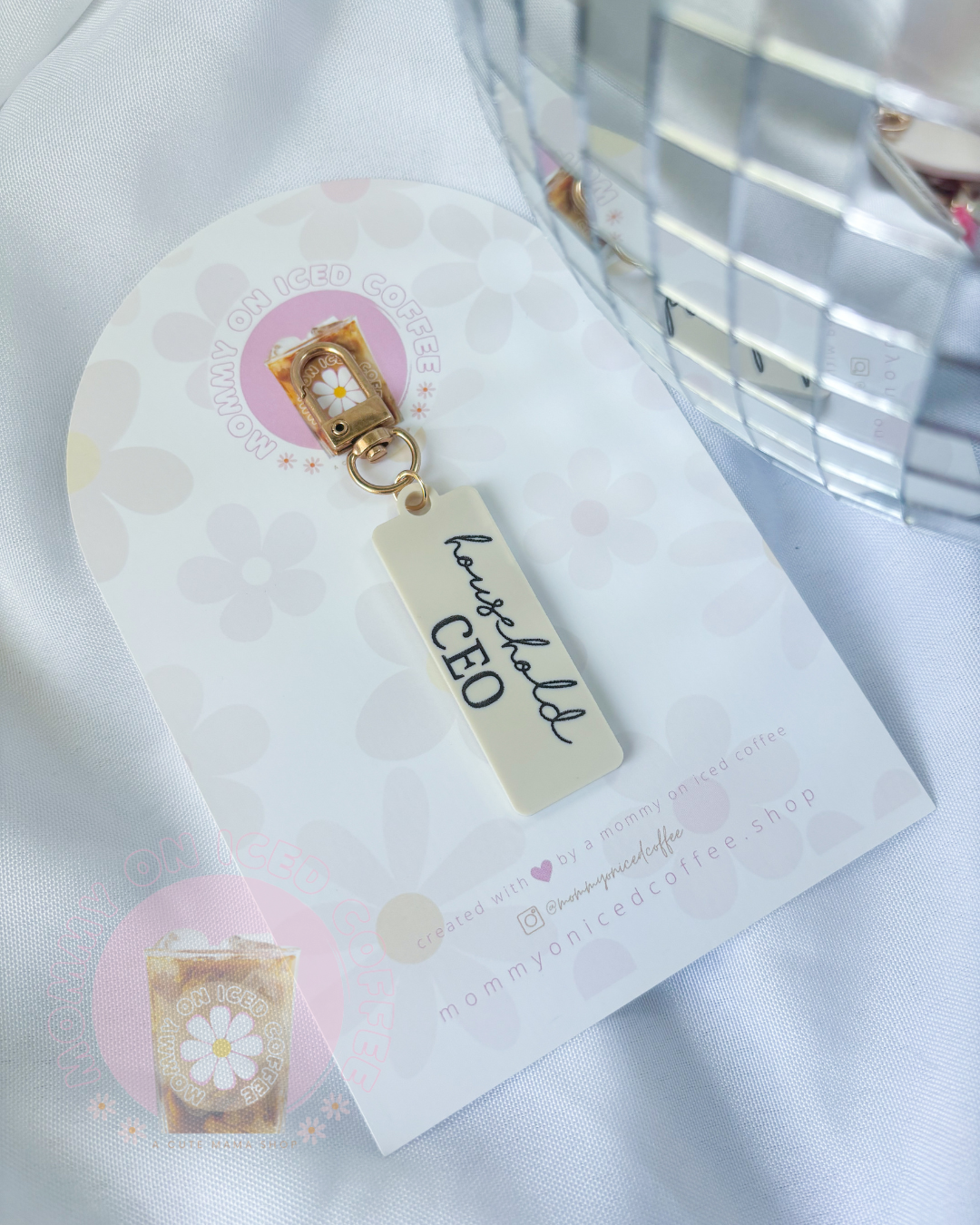Household CEO beige keychain