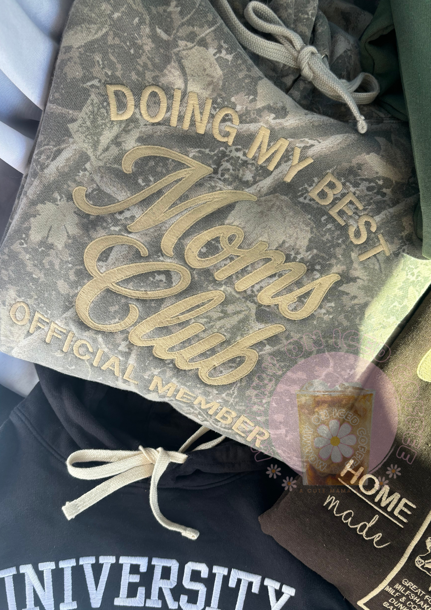 DOING MY BEST MOMS CLUB CAMO HOODIE