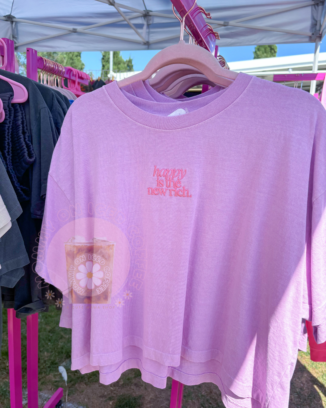 Happy is The New Rich tee