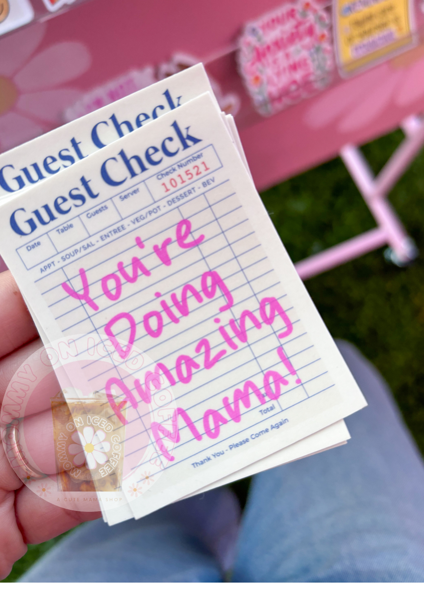 GUEST CHECK sticker