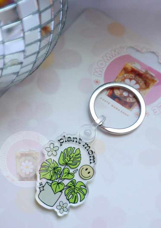 PLANT MOM acrylic keychain