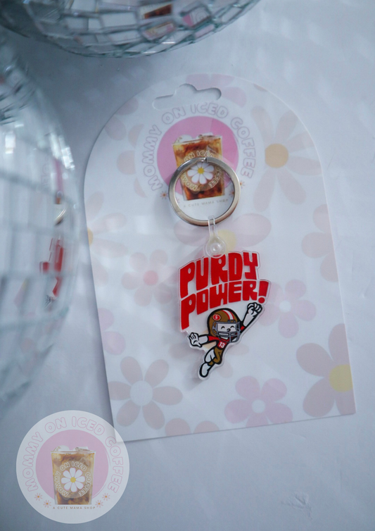 "PURDY POWER" acrylic cut keychain