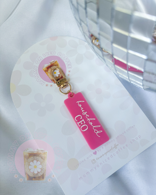 Household CEO pink keychain