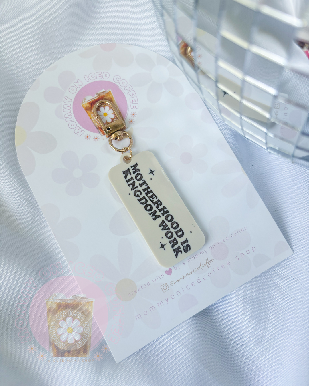 Kingdom Work beige keychain