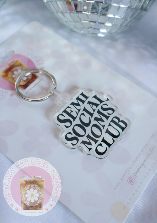 SEMI SOCIAL acrylic keychain