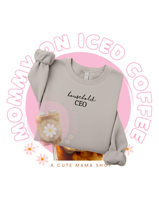 Household CEO embroidered crewneck