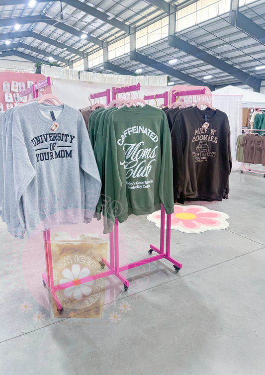 CAFFIENATED MOMS CLUB CREWNECK