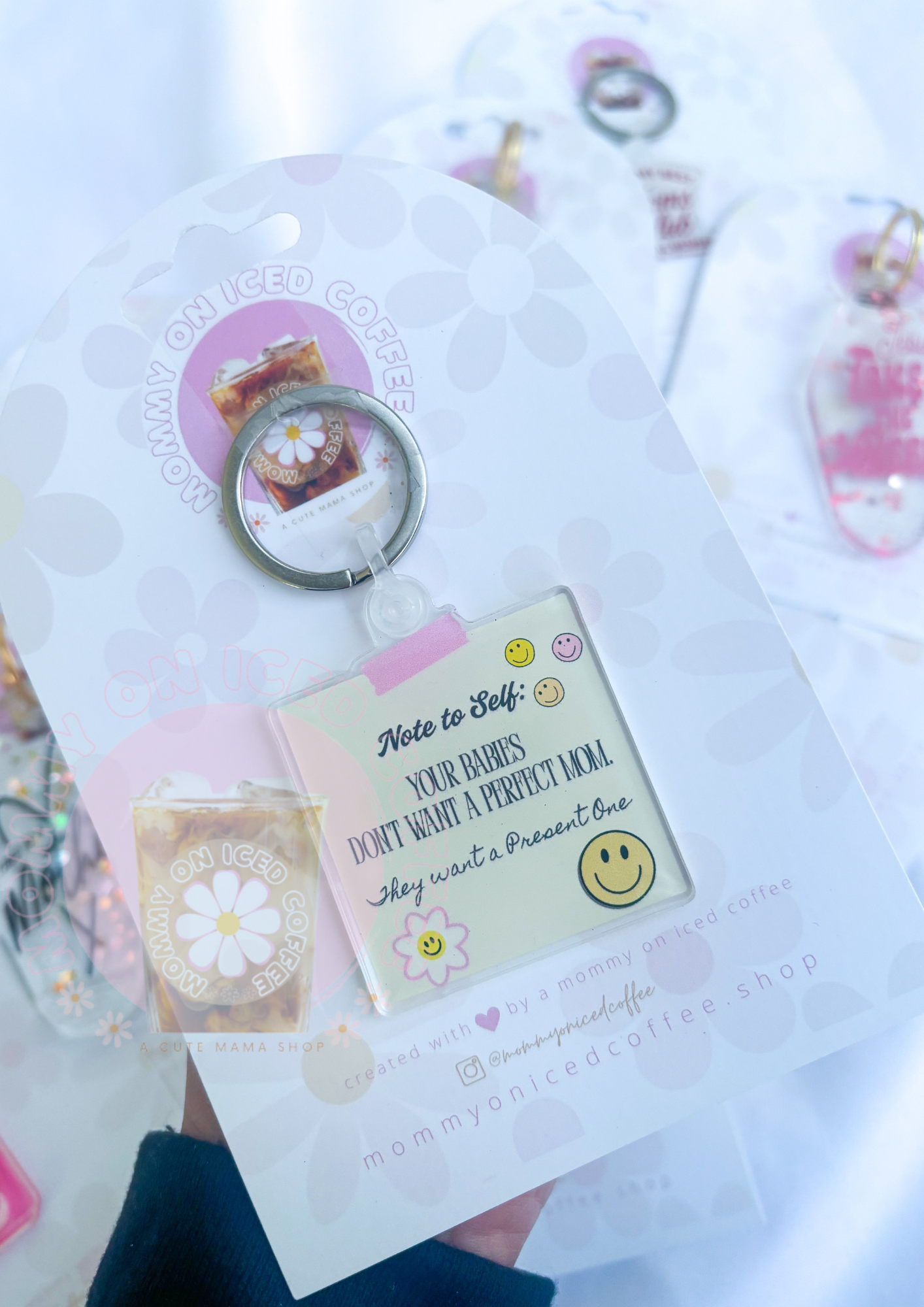 Note to Self / Present Mom acrylic keychain