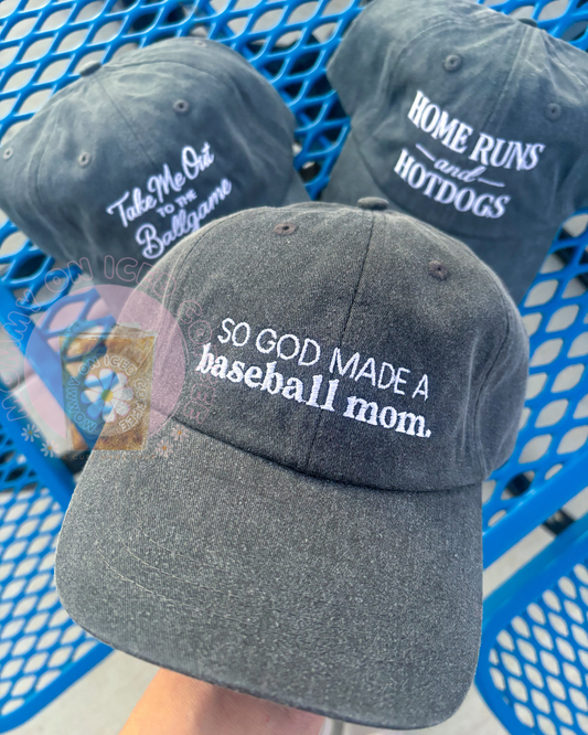 So God Made a Baseball Mom hat